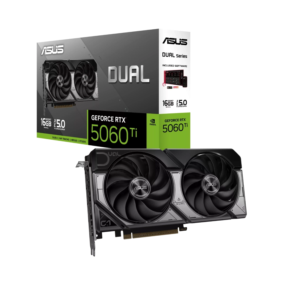 Asus Graphic Card Dual RTX 5060 Ti 16GB DDR7 Dual Fan view 2
